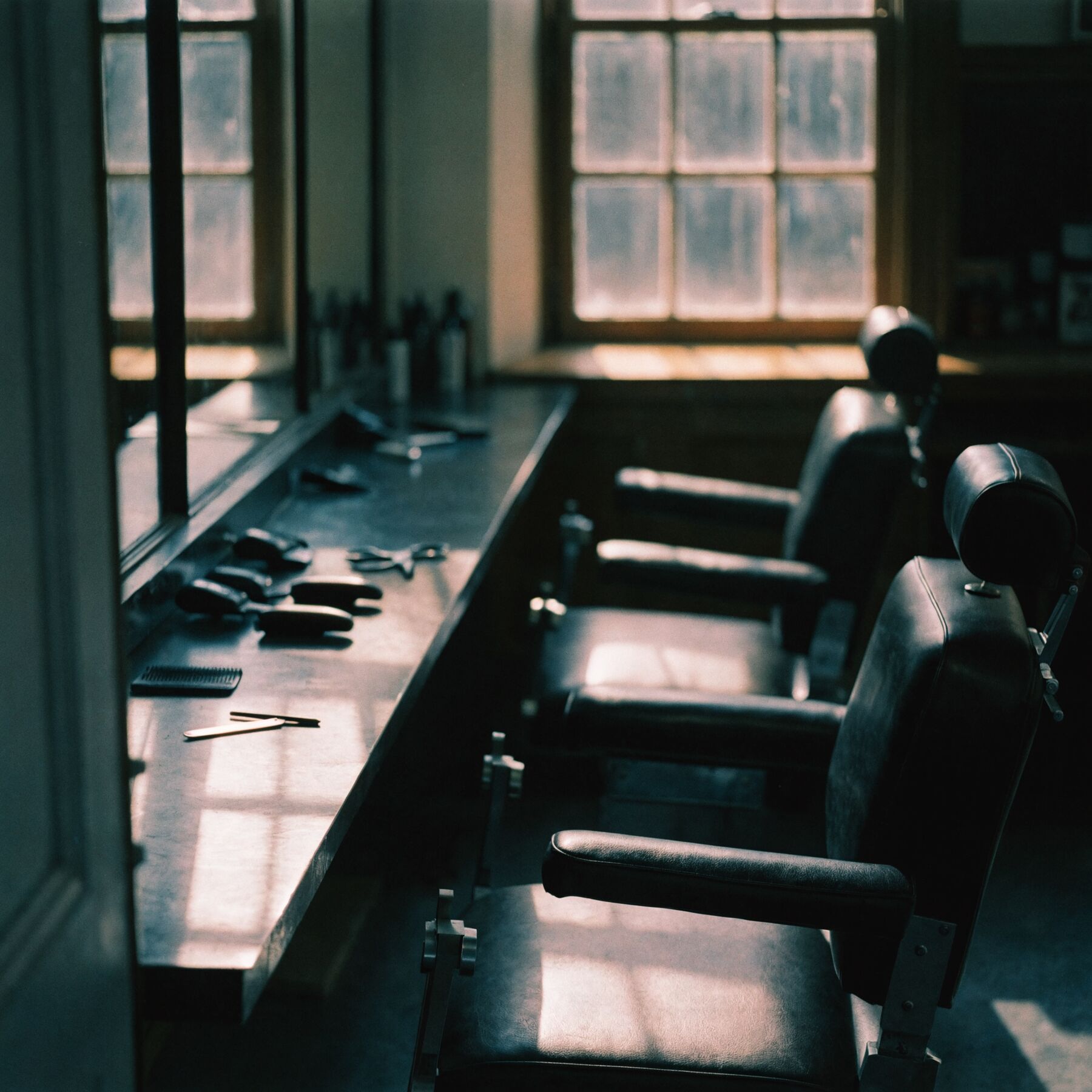 The barbershop floor