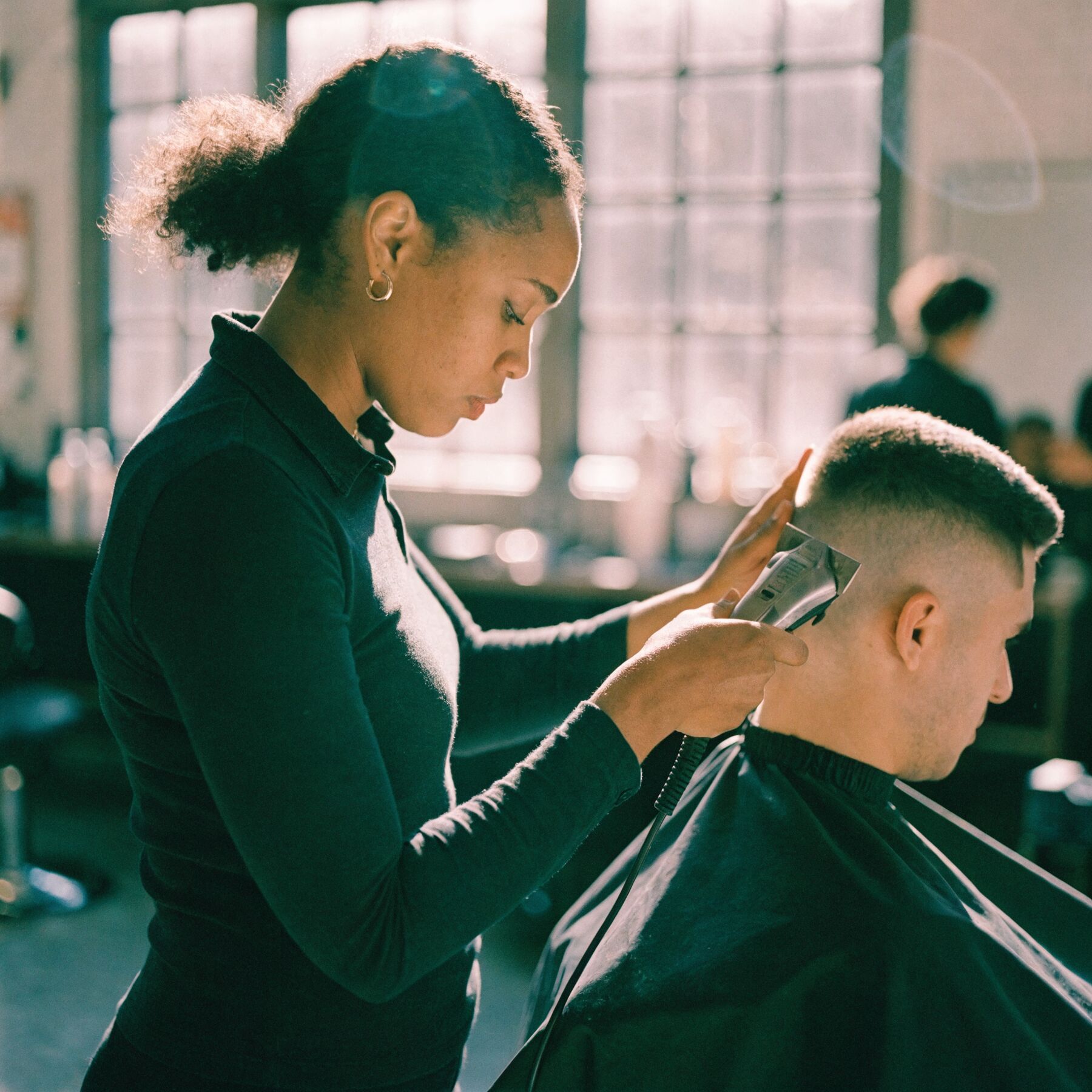 Clipper work through a fade